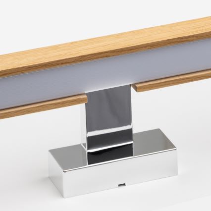 Brilagi - LED Kopalniška luč za osvetlitev ogledala WOODY MIRROR LED/15W/230V 90 cm IP44 hrast/sijajni krom