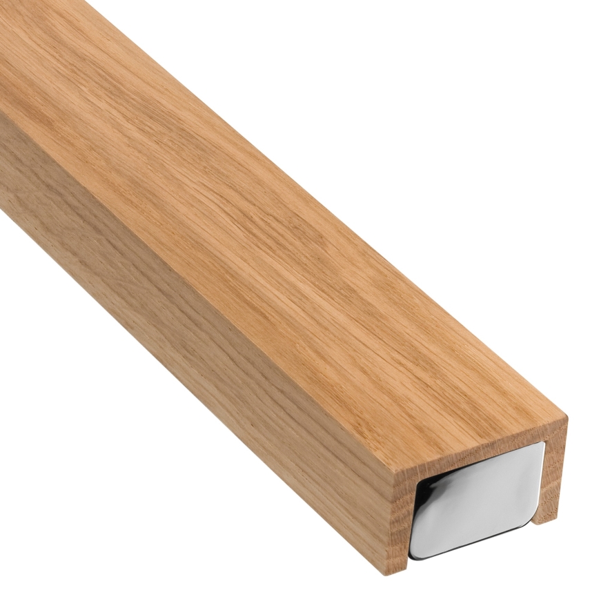 Brilagi - LED Kopalniška luč za osvetlitev ogledala WOODY MIRROR LED/15W/230V 90 cm IP44 hrast/sijajni krom
