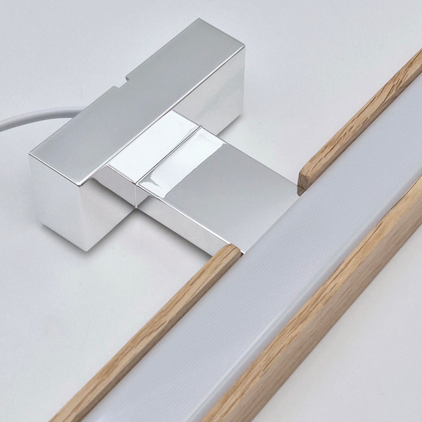 Brilagi - LED Kopalniška luč za osvetlitev ogledala WOODY MIRROR LED/15W/230V 90 cm IP44 hrast/sijajni krom