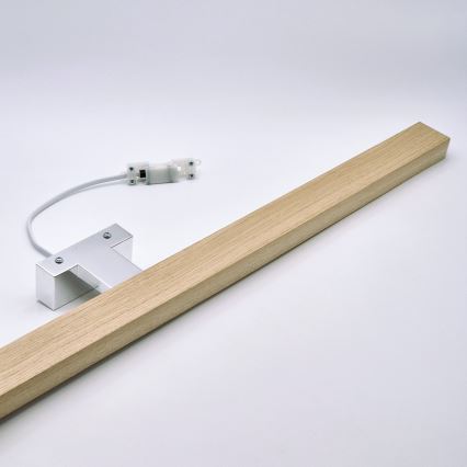 Brilagi - LED Kopalniška luč za osvetlitev ogledala WOODY MIRROR LED/15W/230V 90 cm IP44 hrast/sijajni krom