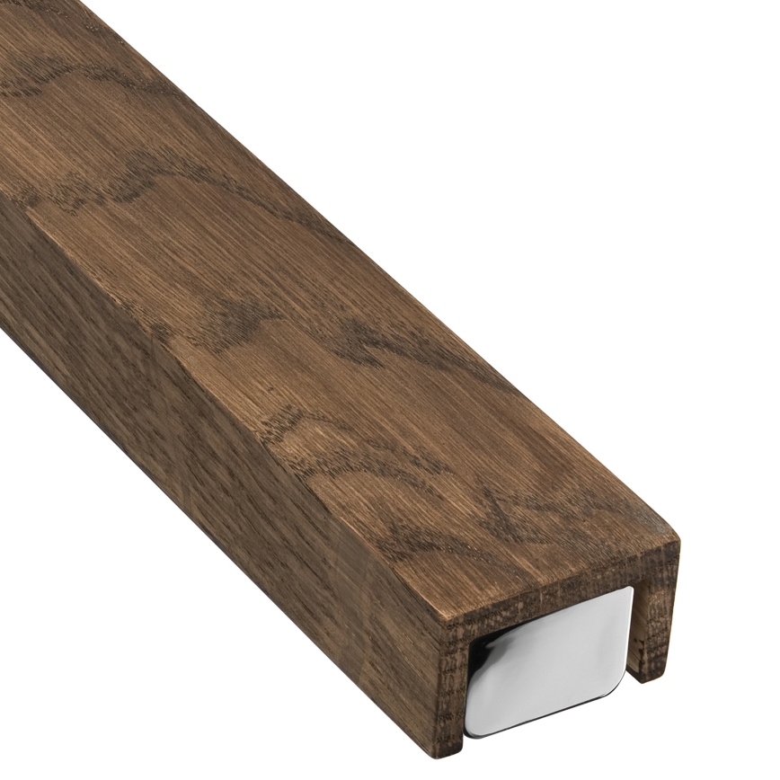 Brilagi - LED Kopalniška luč za osvetlitev ogledala WOODY MIRROR LED/15W/230V 90 cm IP44 hrast oreh/sijajni krom
