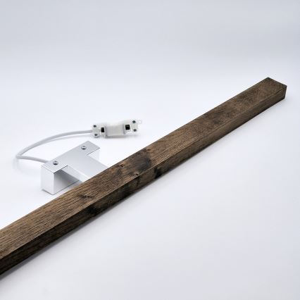 Brilagi - LED Kopalniška luč za osvetlitev ogledala WOODY MIRROR LED/15W/230V 90 cm IP44 hrast oreh/sijajni krom