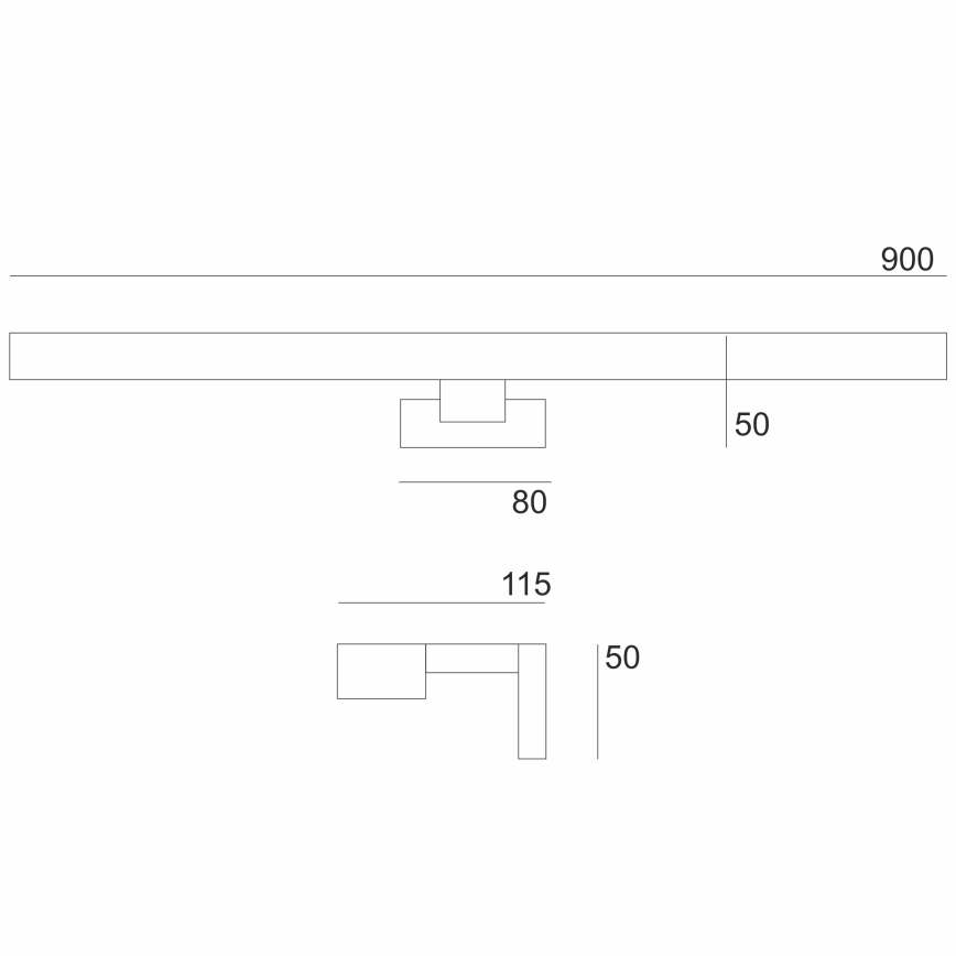 Brilagi - LED Kopalniška luč za osvetlitev ogledala WOODY MIRROR LED/15W/230V 90 cm IP44 hrast oreh/sijajni krom