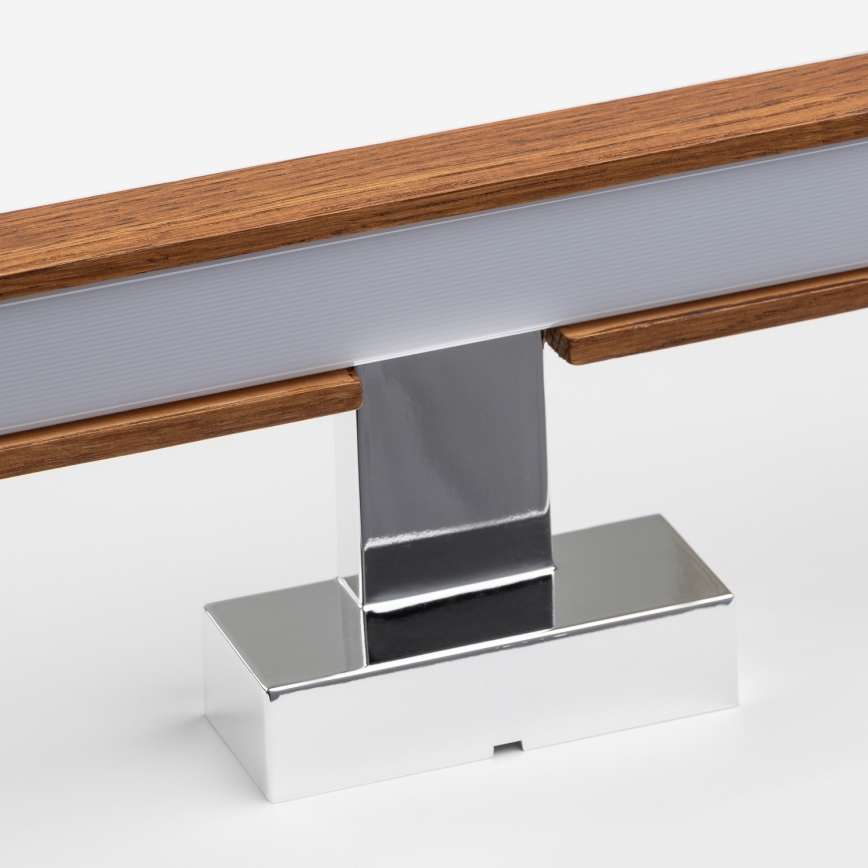 Brilagi - LED Kopalniška luč za osvetlitev ogledala WOODY MIRROR LED/15W/230V 90 cm IP44 hrast češnja/sijajni krom