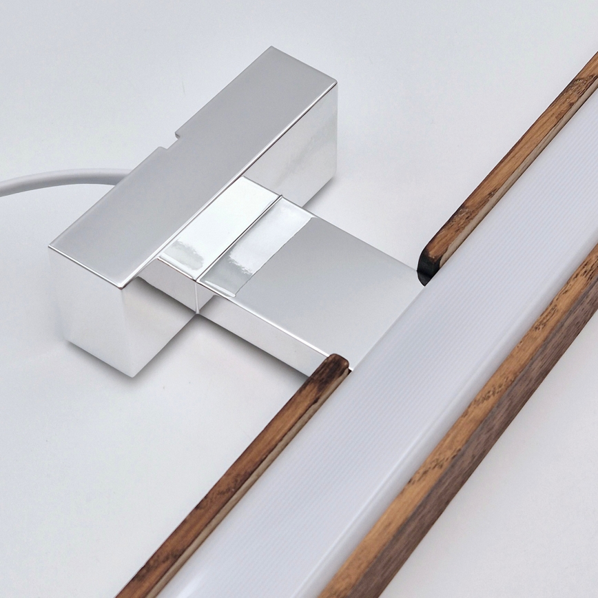 Brilagi - LED Kopalniška luč za osvetlitev ogledala WOODY MIRROR LED/15W/230V 90 cm IP44 hrast češnja/sijajni krom