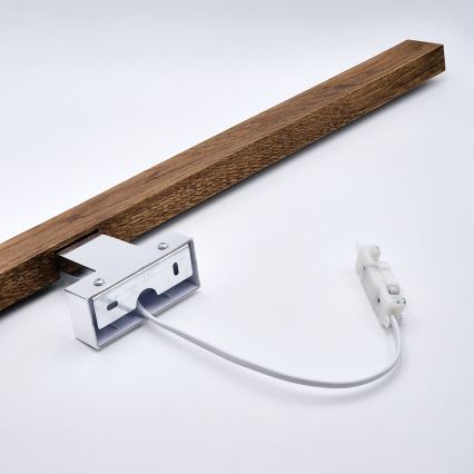 Brilagi - LED Kopalniška luč za osvetlitev ogledala WOODY MIRROR LED/15W/230V 90 cm IP44 hrast češnja/sijajni krom