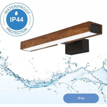 Brilagi - LED Kopalniška luč za osvetlitev ogledala WOODY MIRROR LED/8W/230V 40 cm IP44 hrast češnja/črna