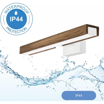 Brilagi - LED Kopalniška luč za osvetlitev ogledala WOODY MIRROR LED/8W/230V 40 cm IP44 hrast oreh/bela