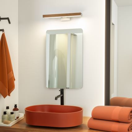 Brilagi - LED Kopalniška luč za osvetlitev ogledala WOODY MIRROR LED/8W/230V 40 cm IP44 hrast češnja/bela