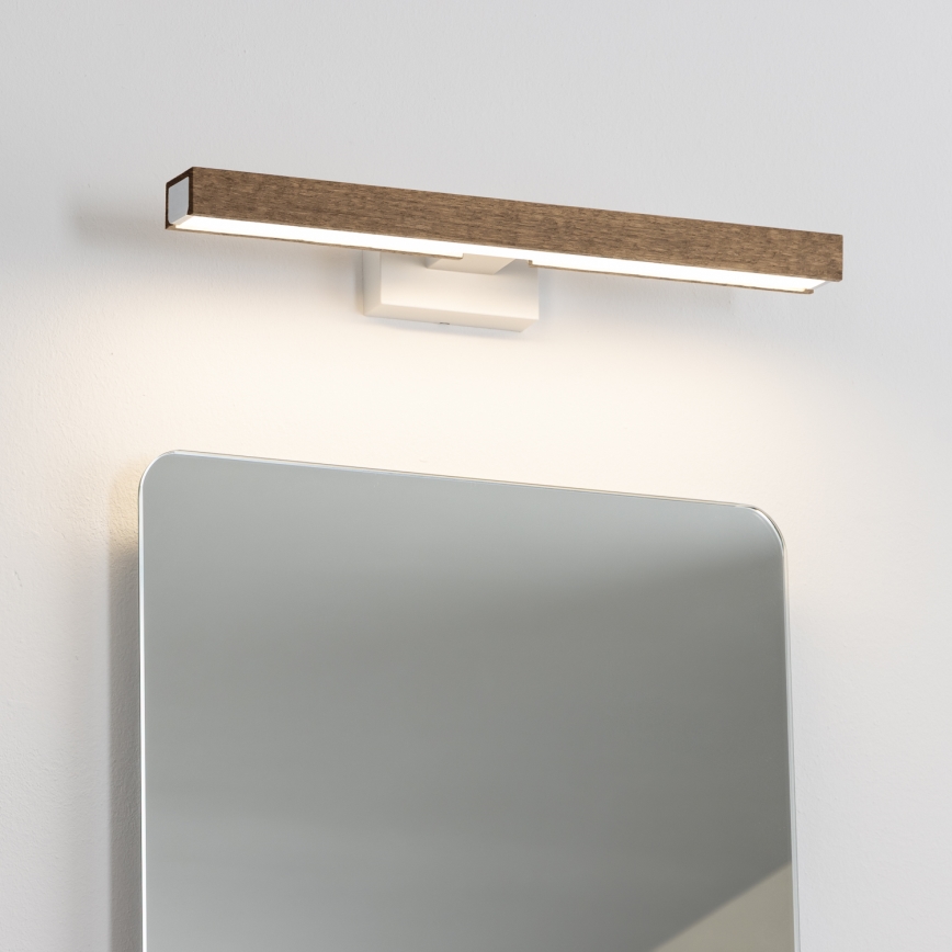 Brilagi - LED Kopalniška luč za osvetlitev ogledala WOODY MIRROR LED/8W/230V 40 cm IP44 hrast oreh/bela