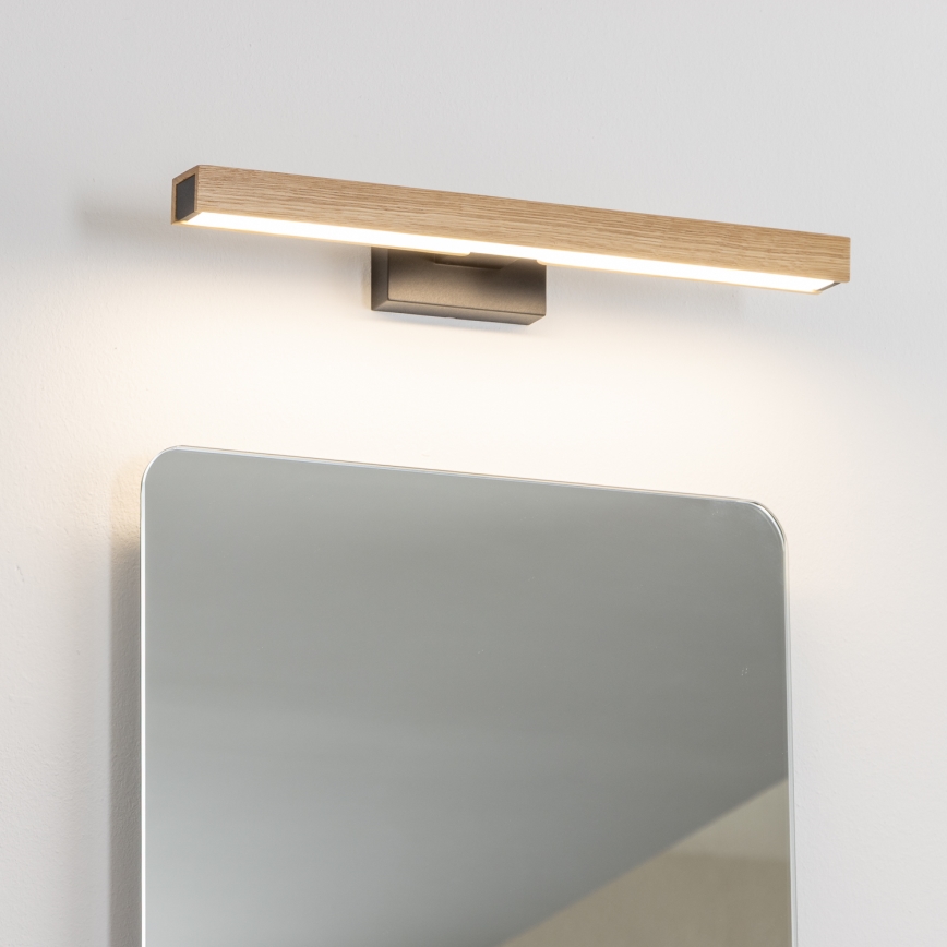 Brilagi - LED Kopalniška luč za osvetlitev ogledala WOODY MIRROR LED/8W/230V 40 cm IP44 hrast/črna