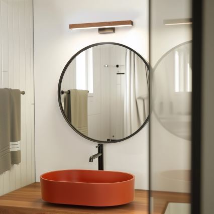 Brilagi - LED Kopalniška luč za osvetlitev ogledala WOODY MIRROR LED/8W/230V 40 cm IP44 hrast češnja/črna