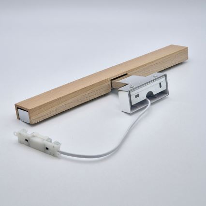 Brilagi - LED Kopalniška luč za osvetlitev ogledala WOODY MIRROR LED/8W/230V 40 cm IP44 hrast/sijajni krom