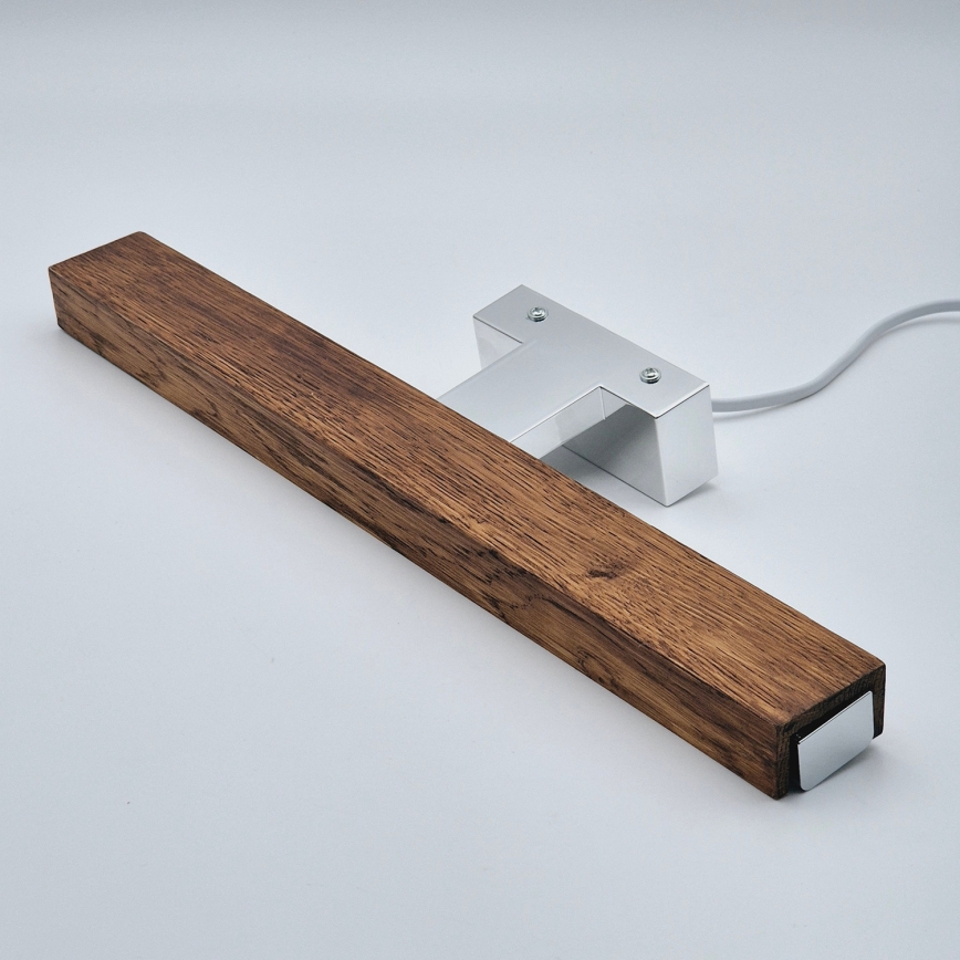 Brilagi - LED Kopalniška luč za osvetlitev ogledala WOODY MIRROR LED/8W/230V 40 cm IP44 hrast češnja/sijajni krom