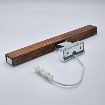 Brilagi - LED Kopalniška luč za osvetlitev ogledala WOODY MIRROR LED/8W/230V 40 cm IP44 hrast češnja/sijajni krom