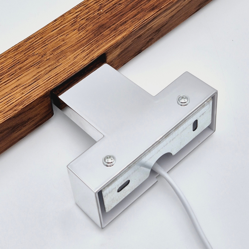 Brilagi - LED Kopalniška luč za osvetlitev ogledala WOODY MIRROR LED/8W/230V 40 cm IP44 hrast češnja/sijajni krom