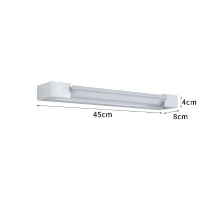 Brilagi - LED kopalniška osvetlitev za ogledalo AQUA LINE LED/12W/230V 45 cm IP44 matni krom CRI 90
