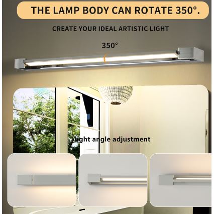 Brilagi - LED osvetlitev za kopalniško ogledalo AQUA LINE LED/24W/230V 90 cm IP44 sijajni krom CRI 90