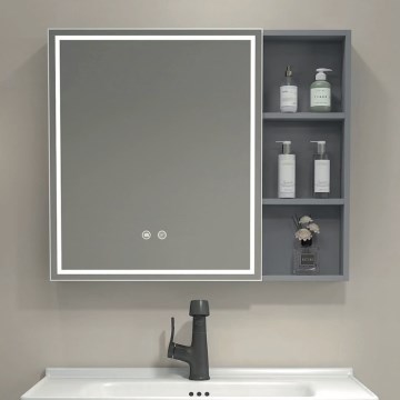 BRILAGI - LED kopalniška omarica z ogledalom in osvetlitvijo NOTO SINGLE 60x65 cm