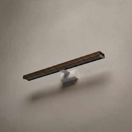Brilagi - LED kopalniška osvetlitev za ogledalo 3v1 WOODY MIRROR 3v1 LED/12W/230V 60 cm IP44 bela/hrast oreh