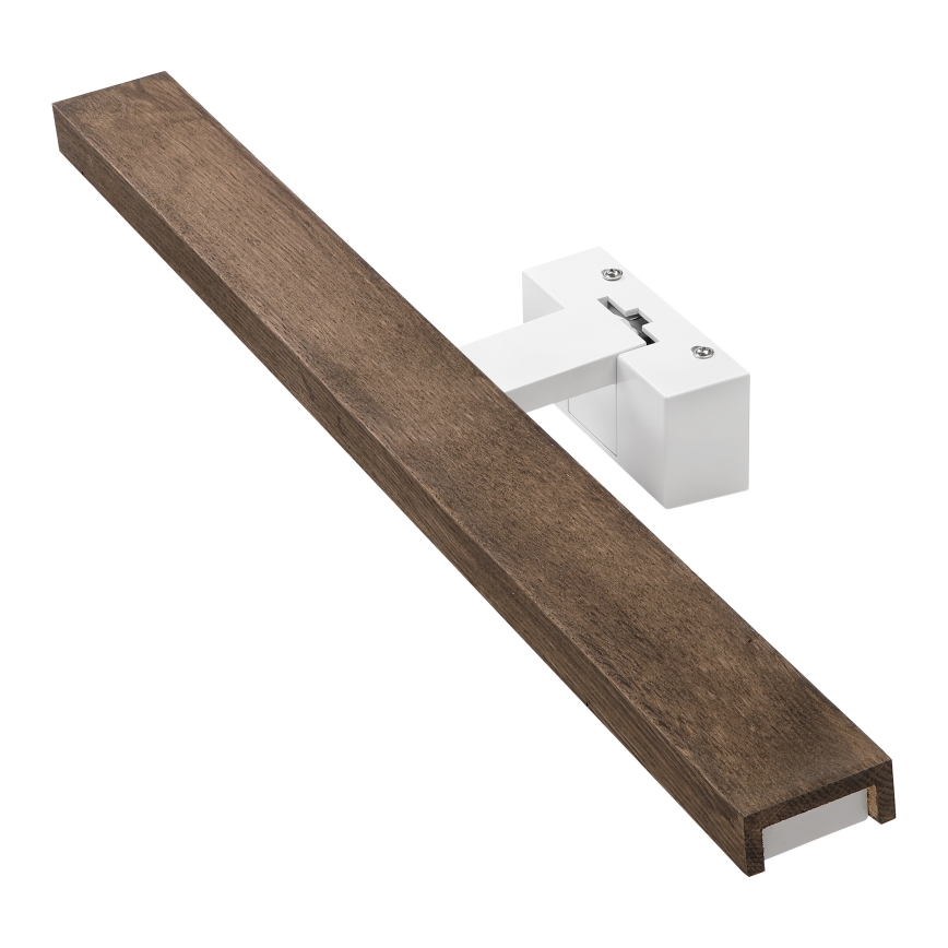 Brilagi - LED kopalniška osvetlitev za ogledalo 3v1 WOODY MIRROR 3v1 LED/12W/230V 60 cm IP44 bela/hrast oreh