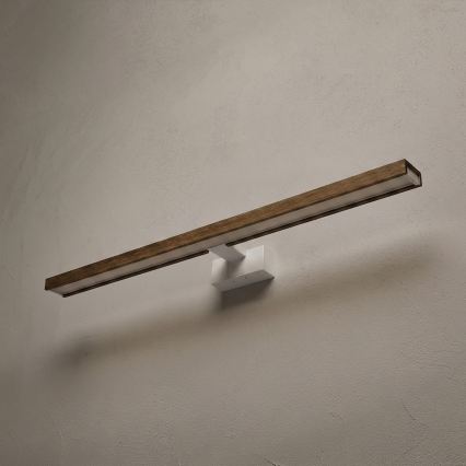 Brilagi - LED kopalniška osvetlitev za ogledalo 3 v 1 WOODY MIRROR LED/15W/230V 80 cm IP44 bela/hrast-oreh