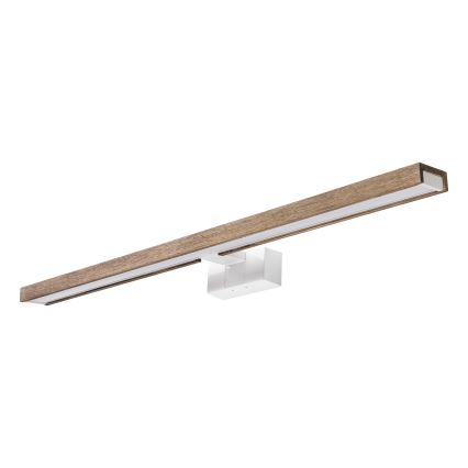 Brilagi - LED kopalniška osvetlitev za ogledalo 3 v 1 WOODY MIRROR LED/15W/230V 80 cm IP44 bela/hrast-oreh