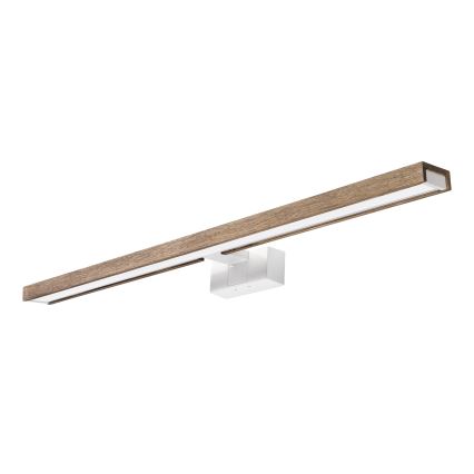Brilagi - LED kopalniška osvetlitev za ogledalo 3 v 1 WOODY MIRROR LED/15W/230V 80 cm IP44 bela/hrast-oreh