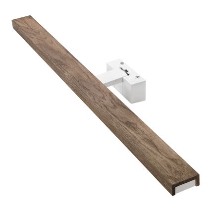 Brilagi - LED kopalniška osvetlitev za ogledalo 3 v 1 WOODY MIRROR LED/15W/230V 80 cm IP44 bela/hrast-oreh