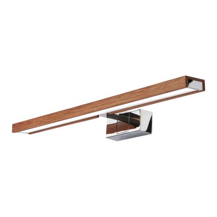 Brilagi - LED kopalniška osvetlitev za ogledalo 3 v 1 WOODY MIRROR LED/12W/230V 60 cm IP44 sijajni krom/hrast/češnja