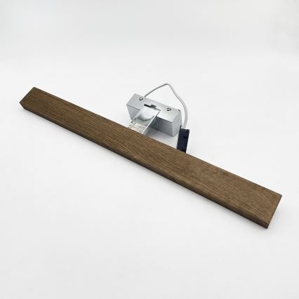 Brilagi - LED kopalniška osvetlitev za ogledalo 3v1 WOODY MIRROR LED/12W/230V 60 cm IP44 sijajni krom/hrast-oreh