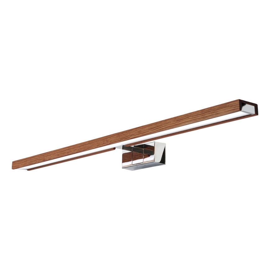 BRILAGI - LED kopalniška osvetlitev za ogledalo 3v1 WOODY MIRROR LED/15W/230V 80 cm IP44 sijajni krom/hrast-češnja
