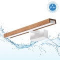 Brilagi - LED kopalniška osvetlitev za ogledalo 3 v 1 WOODY MIRROR LED/8W/230V 40 cm IP44 bela/hrast-češnja