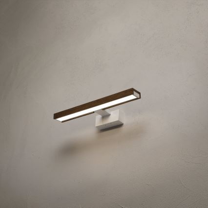 Brilagi - LED kopalniška osvetlitev ogledala 3 v 1 WOODY MIRROR LED/8W/230V 40 cm IP44 bela/hrast