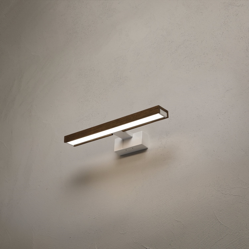 Brilagi - LED kopalniška osvetlitev ogledala 3 v 1 WOODY MIRROR LED/8W/230V 40 cm IP44 bela/hrast
