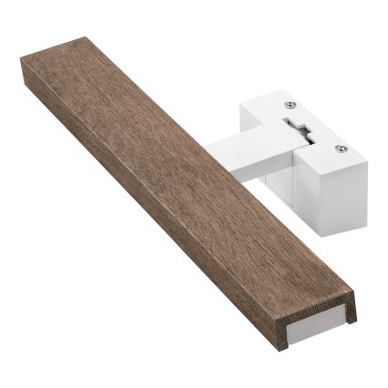 Brilagi - LED kopalniška osvetlitev ogledala 3 v 1 WOODY MIRROR LED/8W/230V 40 cm IP44 bela/hrast