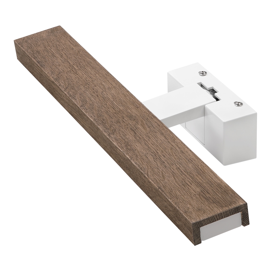Brilagi - LED kopalniška osvetlitev ogledala 3 v 1 WOODY MIRROR LED/8W/230V 40 cm IP44 bela/hrast