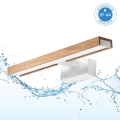 Brilagi - LED kopalniška osvetlitev za ogledalo 3 v 1 WOODY MIRROR LED/8W/230V 40 cm IP44 bela/hrast