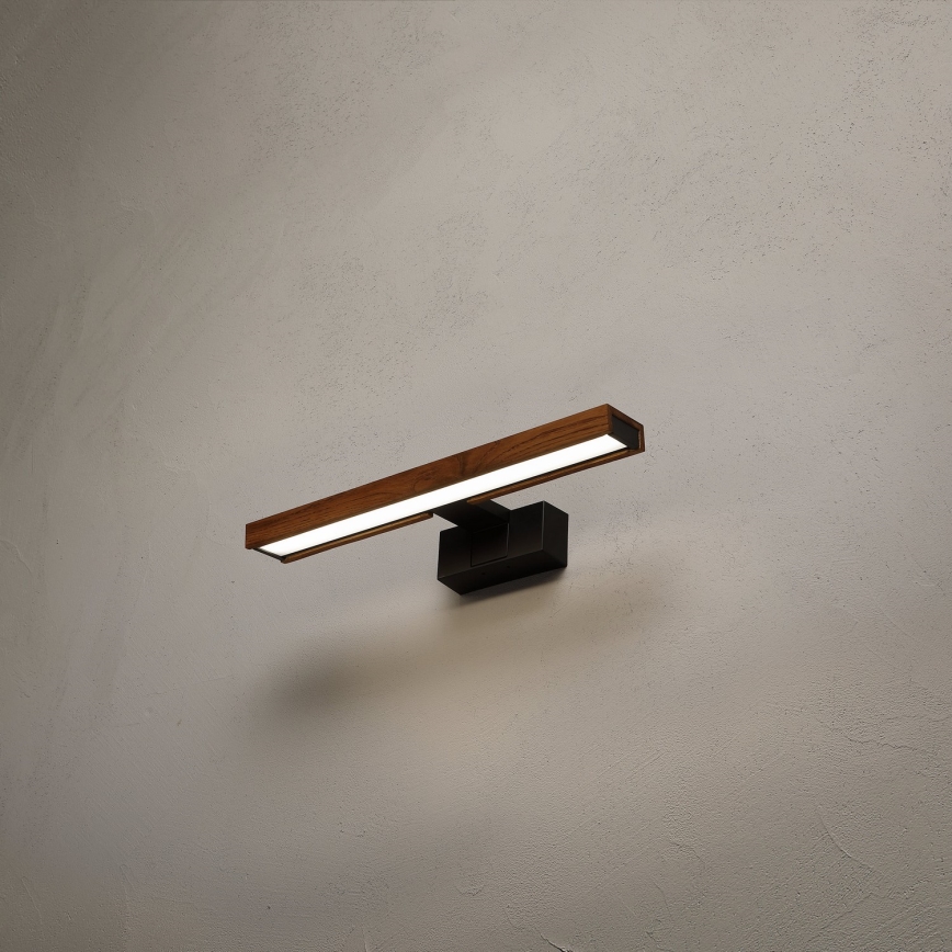 Brilagi - LED osvetlitev za kopalniško ogledalo 3v1 WOODY MIRROR LED/8W/230V 40 cm IP44 črna/hrast
