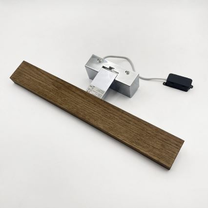 Brilagi - LED kopalniška osvetlitev za ogledalo 3v1 WOODY MIRROR LED/8W/230V 40 cm IP44 sijajni krom/hrast oreh