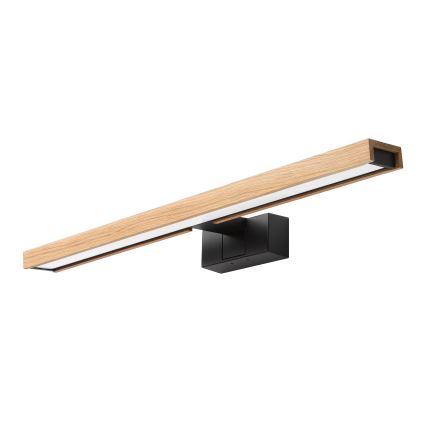Brilagi - LED kopalniška razsvetljava za ogledalo 3 v 1 WOODY MIRROR LED/12W/230V 60 cm IP44 črna/hrast