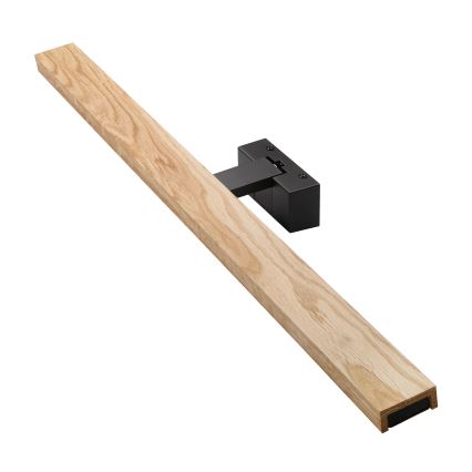 Brilagi - LED kopalniška osvetlitev za ogledalo 3 v 1 WOODY MIRROR LED/15W/230V 80 cm IP44 črna/hrast