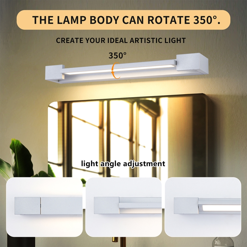Brilagi - LED kopalniška osvetlitev za ogledalo AQUA LINE LED/12W/230V 45 cm IP44 bela CRI 90