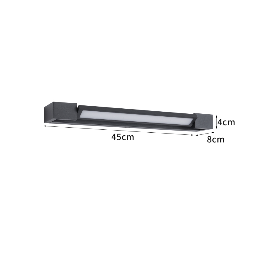 Brilagi - LED kopalniška osvetlitev za ogledalo AQUA LINE LED/12W/230V 45 cm IP44 črna CRI 90