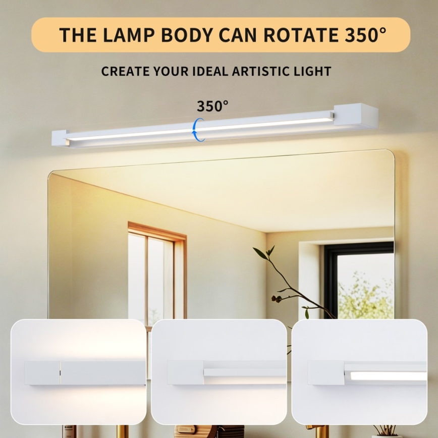 BRILAGI - LED kopalniška osvetlitev za ogledalo AQUA LINE LED/20W/230V 80 cm IP44 bela CRI 90