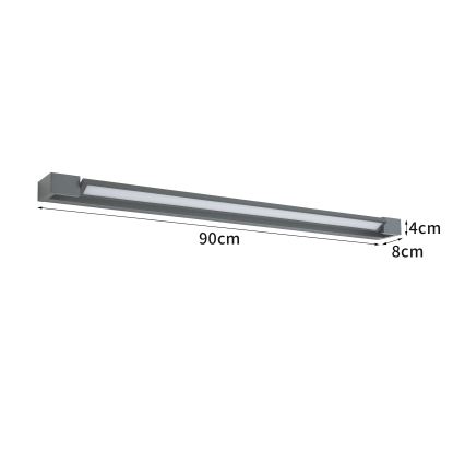 Brilagi - LED kopalniško ogledalno svetilo AQUA LINE LED/24W/230V 90 cm IP44 antracit