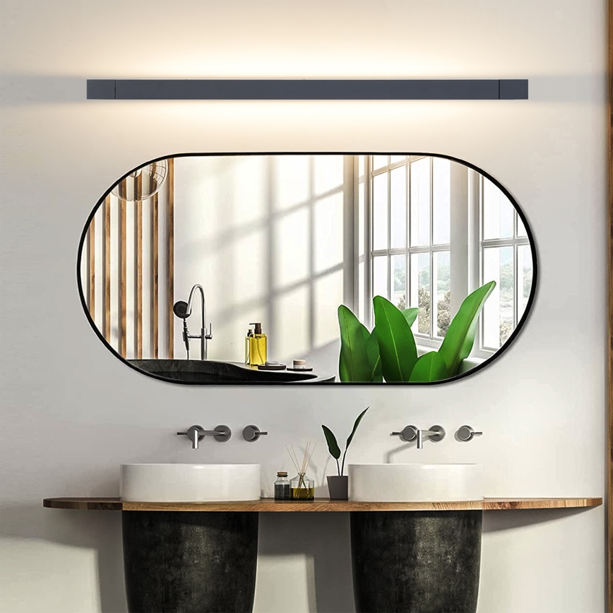 Brilagi - LED osvetlitev za kopalniško ogledalo AQUA LINE LED/24W/230V 90 cm IP44 črna CRI 90