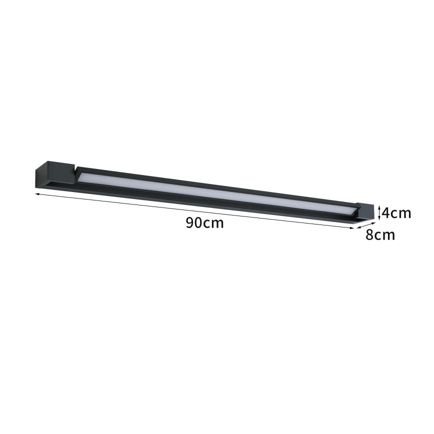 Brilagi - LED osvetlitev za kopalniško ogledalo AQUA LINE LED/24W/230V 90 cm IP44 črna CRI 90
