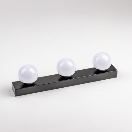 Brilagi - LED osvetlitev za kopalniško ogledalo HOLLYWOOD 3xLED/3W/230V 39 cm IP44 črna