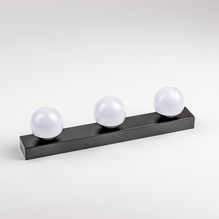 Brilagi - LED osvetlitev za kopalniško ogledalo HOLLYWOOD 3xLED/3W/230V 39 cm IP44 črna